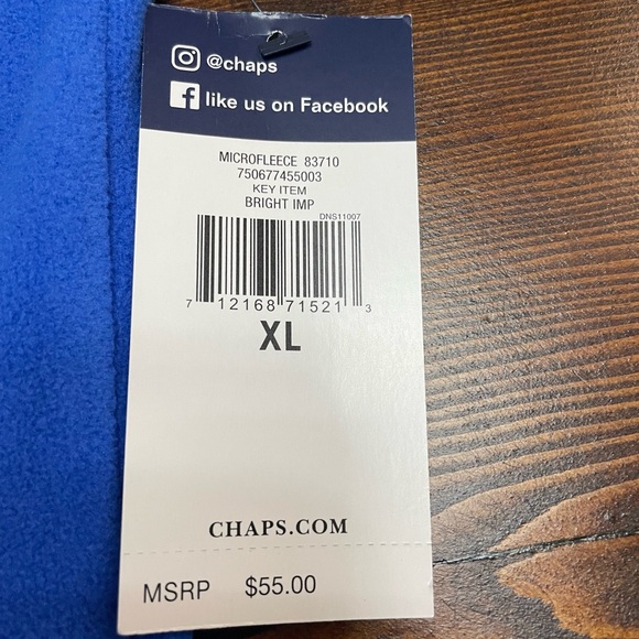 Chaps Men's Sleeveless Fleece Vest Full Zip XL - Picture 6 of 13